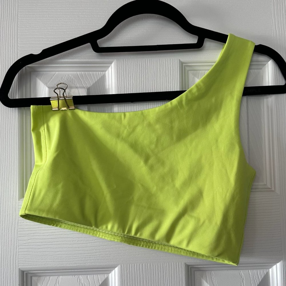 Girlfriend Collective acid green Bianca sports bra